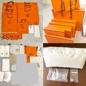 Hermès BUNDLE: Boxes, felt & feet protectors, shopping bags, dust bags, raincoat
